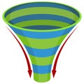 3d Spiral Funnel Chart Royalty Free Stock Photo