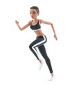 3d Sporty Character Woman Running