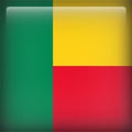 Benin 3d Square Flag Vector Royalty Free Stock Photo