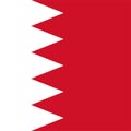 Bahrain Flat Square Flag Vector Royalty Free Stock Photo