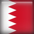 Bahrain Flat Square Flag Vector Royalty Free Stock Photo