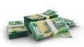 Stack of 100 Australian dollar notes isolated on white background Royalty Free Stock Photo