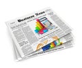 3d stack of newspapers Royalty Free Stock Photo
