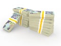 3d stack of UAE 500 dirhams currency Royalty Free Stock Photo