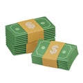 3D Stacks of Cash Bundles Icon