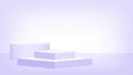 3d stage pedestal purple pastel, podium stage show for victory champion position, pedestal purple soft for cosmetics product