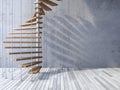 3d staircase hanged by cables