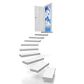 3D stairway to heaven concept - 3D illustration