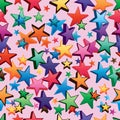 3d star dark bright many star style seamless pattern