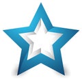 3d star icon / element on white with shadow Royalty Free Stock Photo
