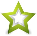 3d star icon / element on white with shadow Royalty Free Stock Photo