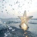 3D Star in Sea Atmosphere Isolated on White Background Royalty Free Stock Photo