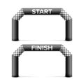 Inflatable Start, Finish Line Arch Vector. Place For Sponsors Advertising. Isolated On White Illustration Royalty Free Stock Photo