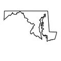 2D State of Alabama outline map on white background