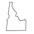 2D State of Idaho outline map on white background