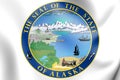 State Seal of Alaska. 3D Illustration Royalty Free Stock Photo