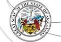 3D State Seal of Arkansas, USA. Royalty Free Stock Photo