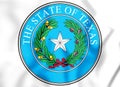 3D State Seal of Texas, USA