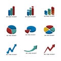 3d statistic chart graphic