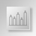 3D statistics icon Business Concept Royalty Free Stock Photo