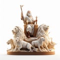 3d Statue Of Jesus Lion A Detailed Character Design In Light Beige And White Royalty Free Stock Photo