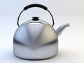 3D steel teapot