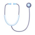 3D stethoscope icon vector medical cartoon heart checkup symbol hospital treatment cardiologist tool.