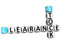 3D Stock Clearance Crossword Royalty Free Stock Photo