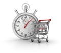 3D Stopwatch with Shopping Cart