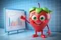 3D Strawberry Economist Presents Financial Data for Economic Analysis and Growth Projections
