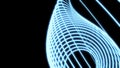 3D Streamline Spirograph Drawing Blue Bold VJ Loop 02 Animation Background