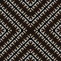 3d striped greek key meander seamless pattern. Vector abstract g Royalty Free Stock Photo