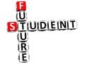 3D Student Future Crossword Royalty Free Stock Photo