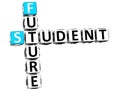 3D Student Future Crossword Royalty Free Stock Photo