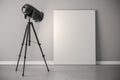 3d studio light projector and canvas frame