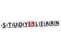 3D Study And Learn Button Click Here Block Text Royalty Free Stock Photo