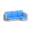A 3d style icon of foldable sofa bed Royalty Free Stock Photo