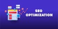 3d style minimal modern design of SEO optimization, digital website seo campaign, web traffic growth.