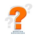 3d style q and a query sign template for web help and information Royalty Free Stock Photo
