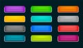 3d style rectangle shape web button icons in collection Royalty Free Stock Photo