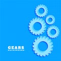 3d style teeth and tooth cogwheel blue background Royalty Free Stock Photo