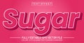 3d Sugar editable text effect Royalty Free Stock Photo