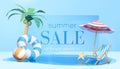 3d summer sale template