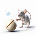3d Super Realistic Mouse Chasing Ball Clipart