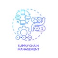 2D supply chain management line icon concept Royalty Free Stock Photo