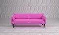 3D of sweet pink bench.