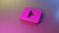 3d symbol of caret square right icon render