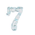 Symbol made of broken ice. number 7 Royalty Free Stock Photo