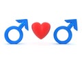 3D Symbols depicting homosexual love