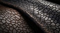 3d Synthetic Leather Image With Basalt Fiber: Cracked Black And Brown Leather Fabric Inspired By Erik Johansson